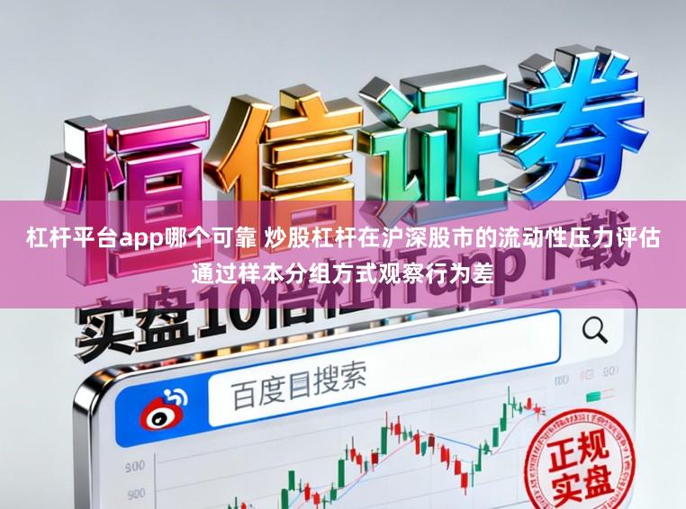 杠杆平台app哪个可靠 炒股杠杆在沪深股市的流动性压力评估通过样本分组方式观察行为差